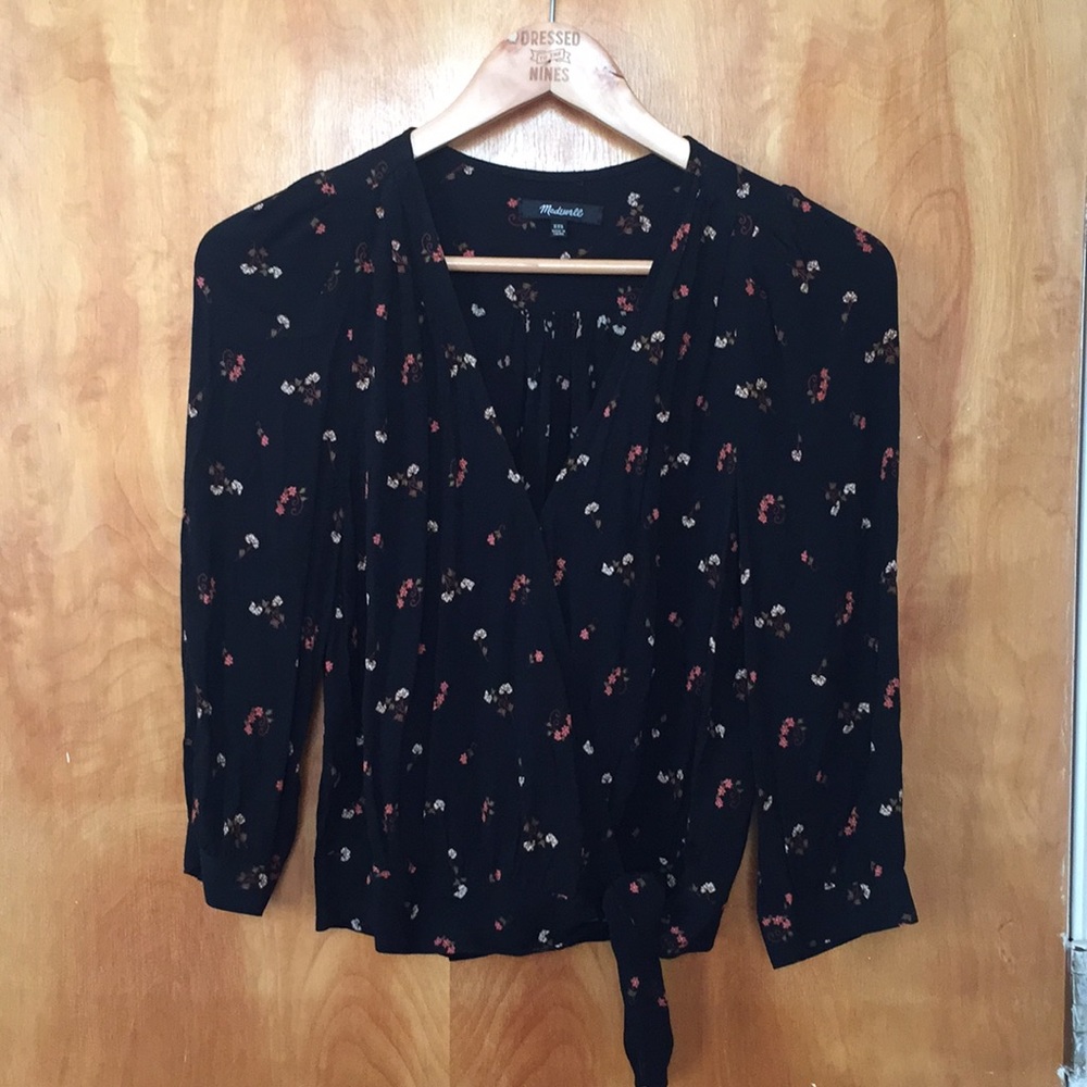 Madewell wrap top in flower toss